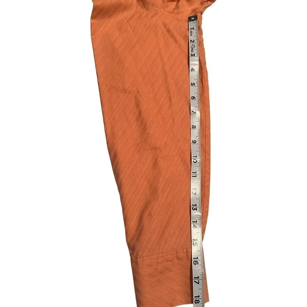 Talbots Petites Peachy Orange Long Sleeve Button Down Shirt Size 14 - Picture 7 of 8